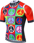 Cycling Jersey Men USA Summer Bike Short Sleeve 3-Pockets Breathable Quick-Dry Shirt S-3XL