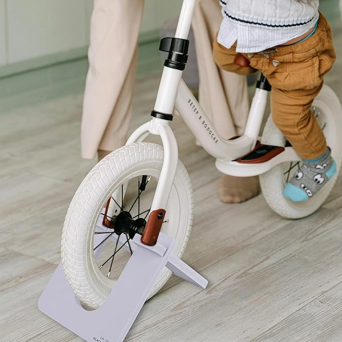 SHIDOW PVC Bike Stand, Indoor Bike Stand, Children's bike display stand, Bike Stand Floor Bicycle Rack for Bike and Balance Bike Indoor Storage (white)