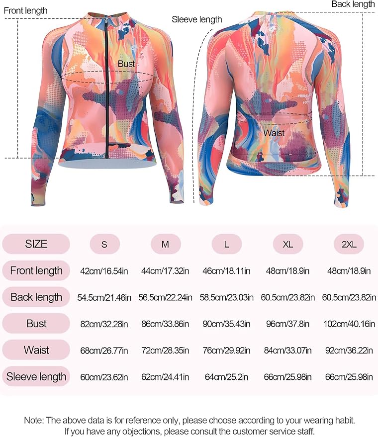LAMEDA Cycling Jersey Women Long Sleeve, Breathable Bike Jersey with Pockets, Bike Shirts for Bicycle Road Biking Riding