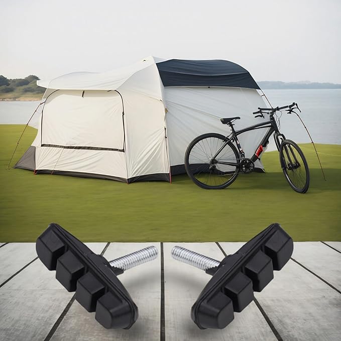 Bike Brake Pads Set, Cantilever Brake Pads For Road Bikes Mountain Bike With 55Mm Thread Post Blocks Cycling Shoes Replacement Blocks Lightweight, All Weather Compatible Black Rubber Construction