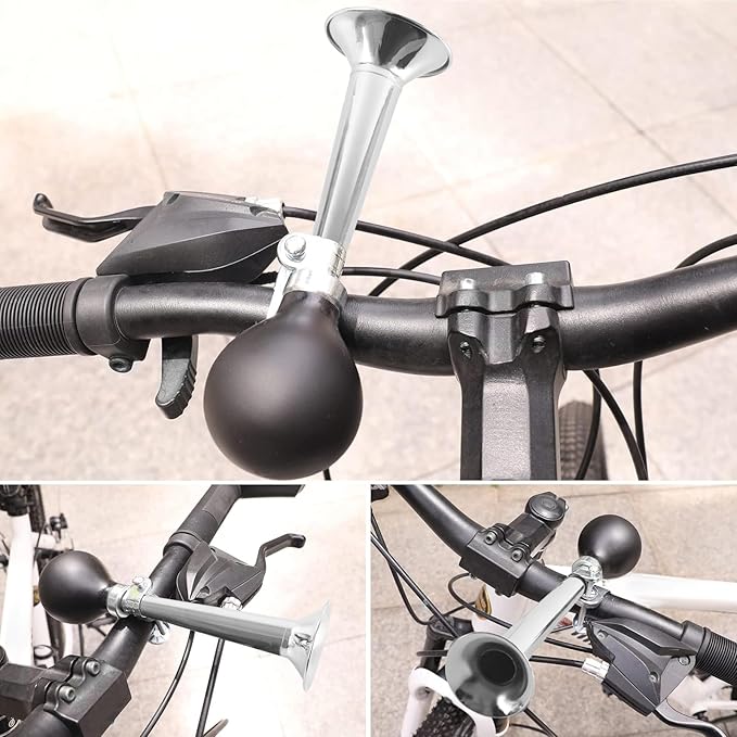 Bugle Horn Kids Bike Horn: Air Horn for Vehicles Bicycles Golf Cart Classic Vintage Aluminum Alloy Bike Horn