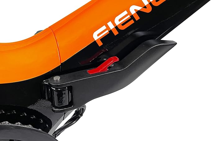 BLAUPUNKT FIENE 20 Inch Folding Electric Bike, Pedal and Throttle Assist, Foldable Step-Through Frame, UL Certified eBike for Adults, Orange/Black