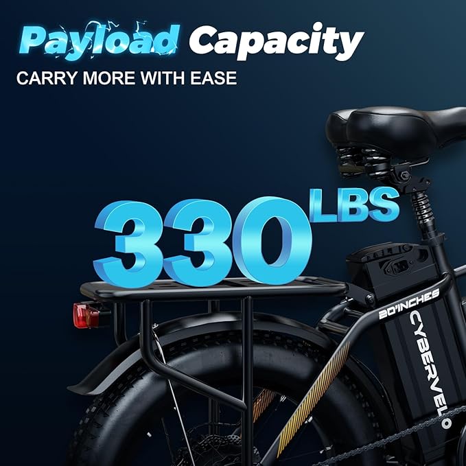 1000W Folding Electric Bike for Adults,75+ Miles,30+MPH,48V 20.8Ah Removable Battery,20" Fat Tire Electric Bike,Front Suspension 7-Speed Commuter Ebike,UL Certified