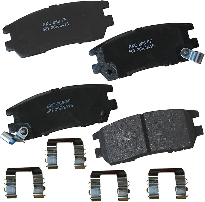 Bendix Premium SBC567 Ceramic Rear Brake Pads for Eagle Talon 1996-1995, Mitsubishi Montero 2000-1992