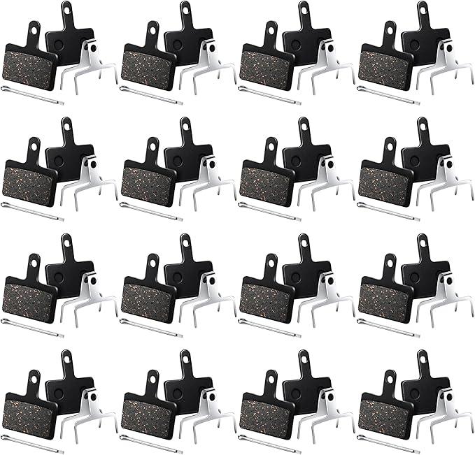 BBTO 16 Pairs Bike Brake Pads Disc Brake Pads with Installation Tools Bicycle Brake Pads for Ebike Mountain Bike