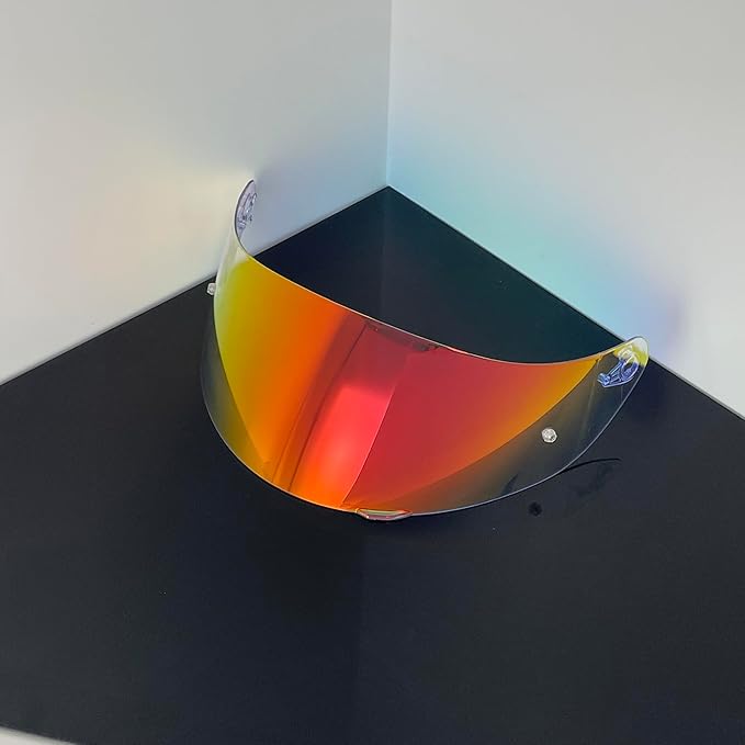Helmet Visor Replacement,Motorcycle Helmet Face Shield for ILM 902,902L,902BT (Revo Clear Red-Day&Night Use)