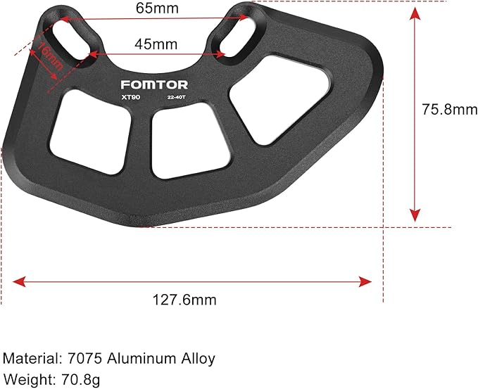 FOMTOR Chain Guide Mountain Bike, Bicycle Direct Mount Chainring Guard MTB Road Bike Chain Protector 7075 Alloy Aluminum for BMX, Fixie (22-40T)