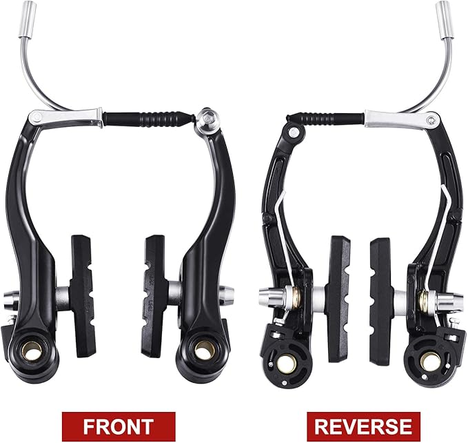 Universal Mountain Bike Brakes Set - 2 Pairs, Replacement for Most Bicycles, Includes 2 Pieces Brake Cables, Gear Shift Cable Wire, End Caps, End Ferrules