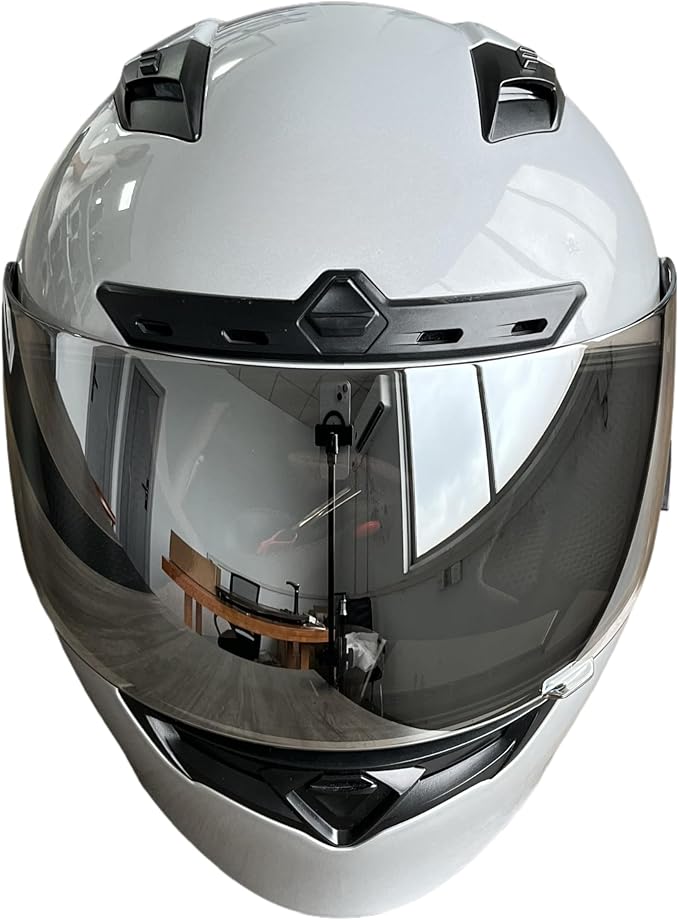 Qualifier DLX Helmet Visor,UV Protection Motorcycle Helmet Face Shield Compatible with Bell Qualifier/Qualifier DLX Mips/Star/Vortex/RS-1/RS-2/Revolver (Revo Clear Silver)