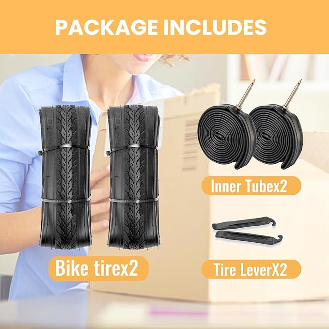 Hycline Road Bike Replacement Tire: 700x25C/700x28C/700Cx35C Folding High-Performance Wear-Resistant Bicycle Tires for City Commuter Road