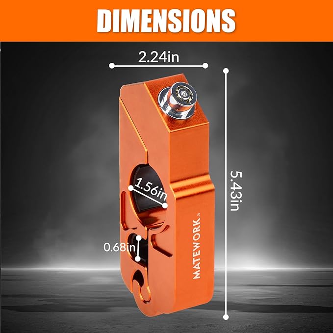 Motorcycle Lock Anti Theft Heavy Duty, Motorcycle Handlebar & Brake Lock with Helmet Lock, Bike Lock, Universal for All Bike Motorcycle Orange