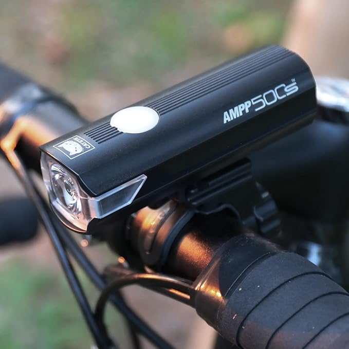 CATEYE AMPP & ViZ USB Rechargeable Bike Light Combo Kit – IPX4 Waterproof High Lumen AMPP Opticube™ LED Headlight & ViZ USB Daytime Safety Light, Visible up to 1 Mile, Fits Road, MTB, Gravel Bikes