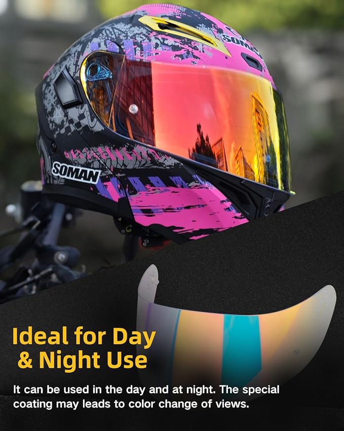 Soman K1 Helmet Visor Replacements, K1S Tinted Helmet Visor Compatible with K1 K1S K3SV K5 K5S UV Protection (Transparent Revo Red)