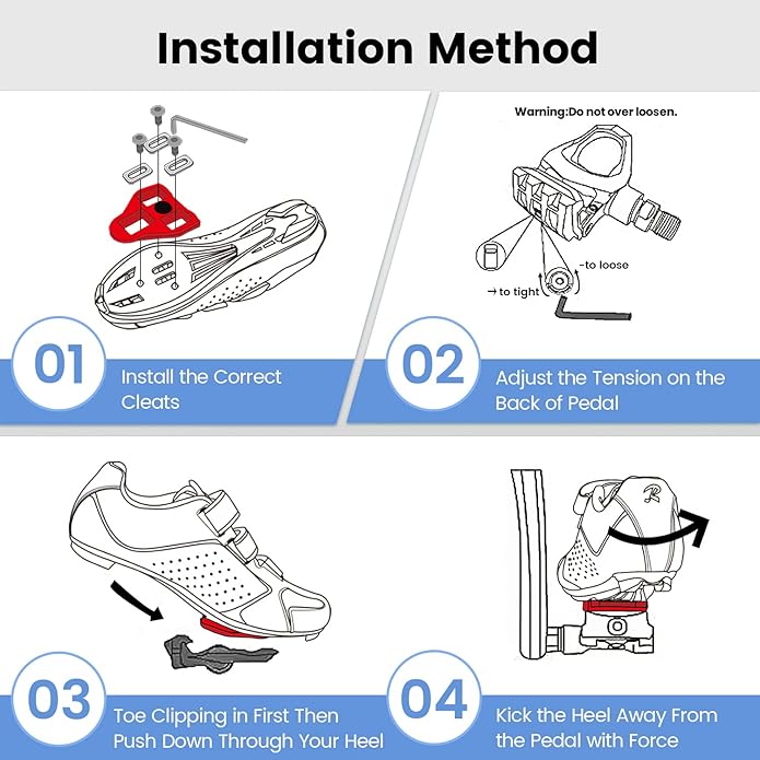 Men's Cycling Shoes – 2 & 3 Bolt Look Delta Cleat Spin Bike Shoes - Compatible with SPD Clips – Perfect for Indoor & Outdoor Road Cycling