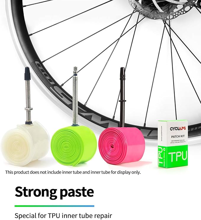 Bike Inner Tube Patch Kits, Bicycle Tire Repair Kit, 8 PCS Bike Patch Kit for Road and Mountain Bikes Tire Repair Kits (Suitable for TPU Inner Tubes)