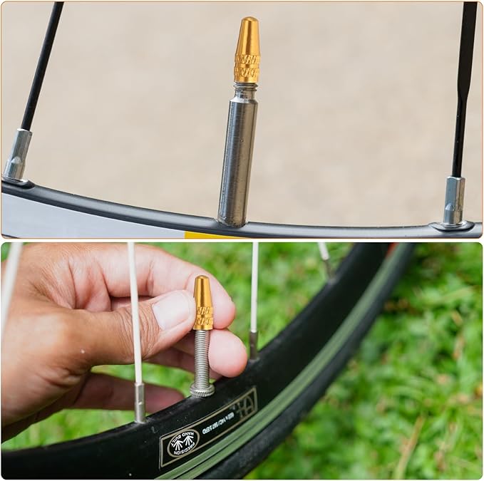 HARFINGTON Bike Valve Caps Anodized Aluminum Road Bicycle Air Tire Valve Caps Dust Caps for MTB Road Racing Bicycle