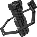 Compact Folding Bike Lock Compact Lightweight High Security Anti-Theft Bicycle Lock 43.31in with Combination Lock for Bikes or Scooters