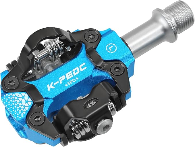 Compatible Clipless MTB Mountain Bike Pedal Dual Sided Lightweight Aluminum 9/16″ Platform Bicycle Pedals with Cleats for Road