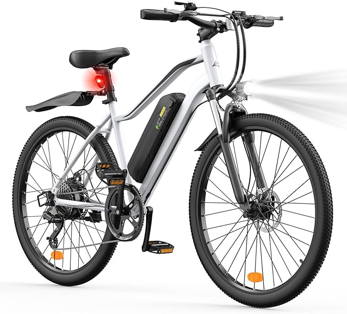 Electric Bike, 750W Peak Motor, 60+ Miles & 20MPH, 26'' Tires E-Bikes, Shock Absorber, Commuting Electric Bike for Adults