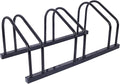 3 Bikes Floor Bike Stand, Bike Parking Rack Garage Bike Storage Stand Indoor/Outdoor 22-28" Wheel Stand, Max. Tire Width 2.15",black painted