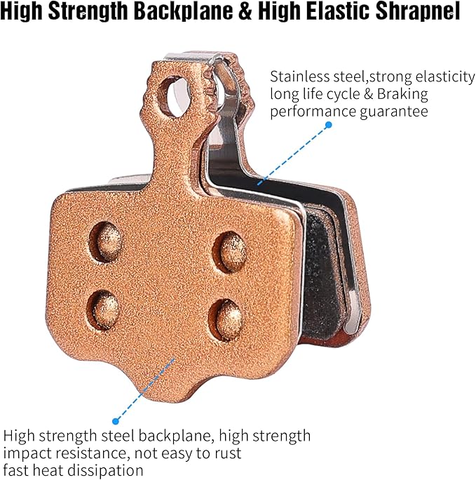 2 Pairs Sintered Metal Ebike Bike Brake Pads,Compatible with Sram Brake Pads Avid Elixir E1 E3 E5 E7 E9 ER CR XO XX DB1 DB3 DB5, Scooter MTB Disc Brake Pads Compatible with Nutt Brake Pads with Tools