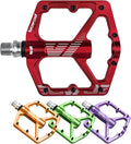MTB Pedals Flat, Gravel Bike Pedals Flat, Light CNC Aluminum Alloy Platform Pedal w 3 Bearings Cr-Mo Spindle, Grippy Bicycle Pedals w 16pcs Pins, Mountain Bike Pedals Adult Child BMX Bike 9/16"