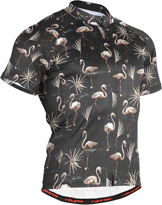 Men's Cycling Bike Jersey Short Sleeve Moisture Wicking, Breathable, Quick Dry Biking Shirt with 3 Rear Pockets