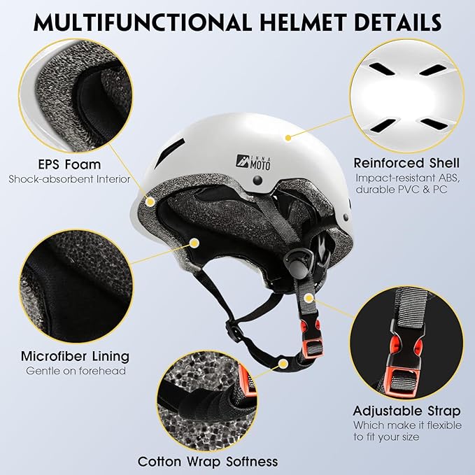 Skateboard Helmet for Adults - Adjustable Certified Safety Adults Helmet for Skateboarding Bike Bicycle Scooter Cycling Skate Skating Multisport Helmets for Women Men Boys Girls Kids Youth