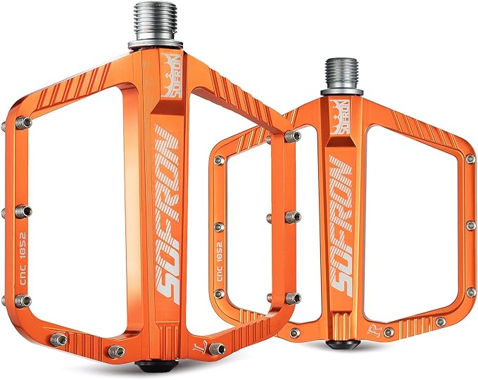 MTB Bike Pedals, Lightweight Mountain Bicycle Pedals for BMX/Road Bikes -Universal Aluminum Alloy Large Platform Pedal