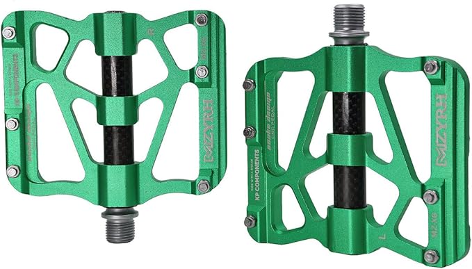 ThinkTop Mountain Bike Pedals MTB BMX Pedals Flats 9/16'' Sealed 3 Bearing Lightweight Aluminum Wider Platform Pedals for Road Bike Bicycle