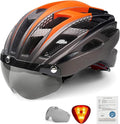 Bike Helmet, Basecamp Bicycle Helmet with Rear Light & Detachable Magnetic Goggles Lightweight Cycling Helmet Adjustable for Adult Men Women Mountain & Road (BC-069)