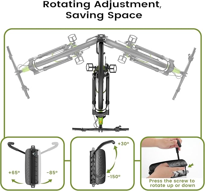 Housolution Swivel Bike Wall Mount [1 Pack], 150° Swivel Vertical Bike Rack Wall Hanger Holds up to 66lbs for Mountain/Road/Hybrid Bikes, Bike Hangers, Bicycle Storage Rack for Garage