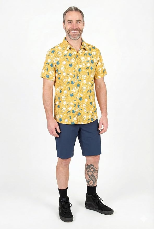 Club Ride Apparel New West Cycling Shirt - Men's Short Sleeve Cycling Jersey - Sport Fit Snap Down Top - 50 UPF Riding Shirt