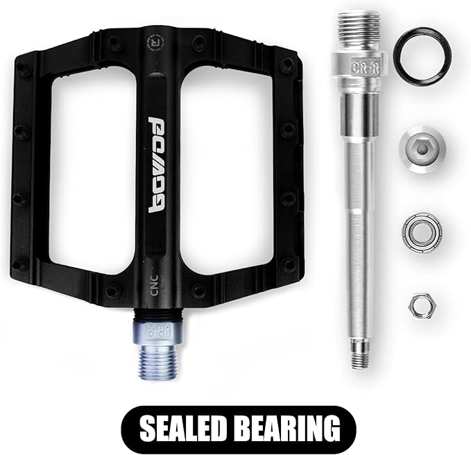 Bike Pedals 9/16" Lightweight Non-Slip Bicycle Platform Pedals - Fits Most Adult Bikes & Mountain Bikes &MTB, Road Bikes and Slip-Resistant Design