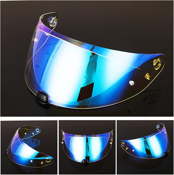 Helmet Visor Replacement Face Shield for HJ-31 i70/i10 Shield Visor Wind Shield Helmet Lens (Revo Clear Blue)