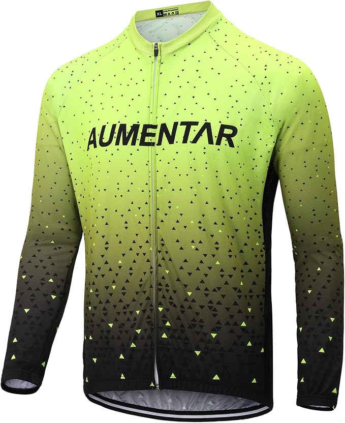 Men's Cycling Bike Jersey Long Sleeve - Moisture Wicking, Breathable, Quick Dry Biking Shirt Full Zipper