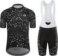 Coconut Ropamo CR Men's Cycling Jersey Set Road Bike Jersey Zipper Pocket Bib Shorts with 4D Padded Cycling Clothing Set