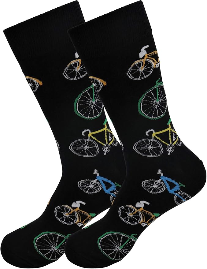 Real Sic Fun Socks for Men and Women - Cozy Cotton Dress Socks with Colorful Designs - Cool, Casual, Wacky Patterned