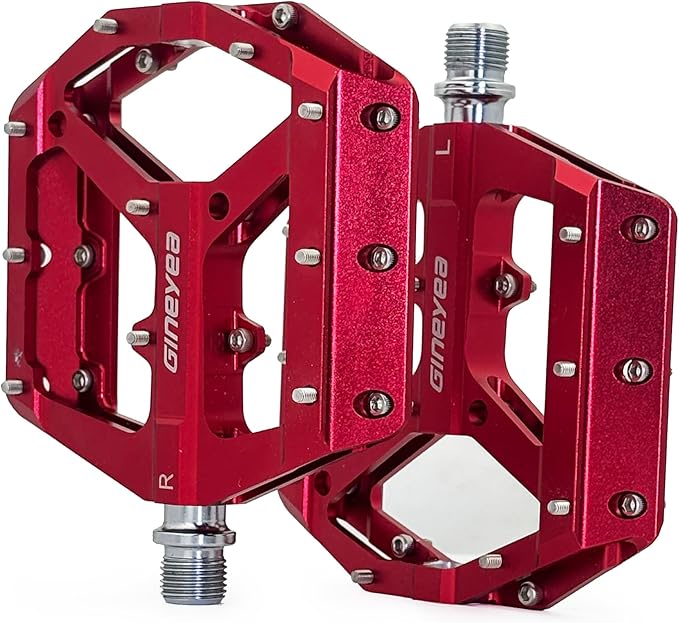 Mountain Bike Pedals, Aluminum Alloy Flat Platform, 9/16" Sealed Bearing, Lightweight Bike Pedals for MTB BMX Road Bicycle