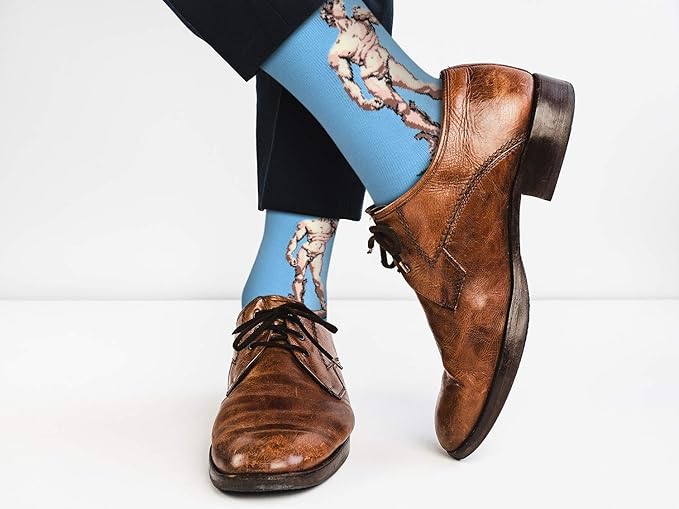Real Sic Fun Socks for Men and Women - Cozy Cotton Dress Socks with Colorful Designs - Cool, Casual, Wacky Patterned