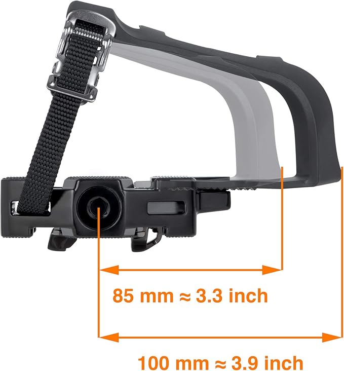 Venzo Bike Toe Clips Cages & Pedals - Compatible with Shimano SPD - Fixed or Adjustable Bicycle Toe Clips & Cleats for Fitness Indoor Exercise Bikes