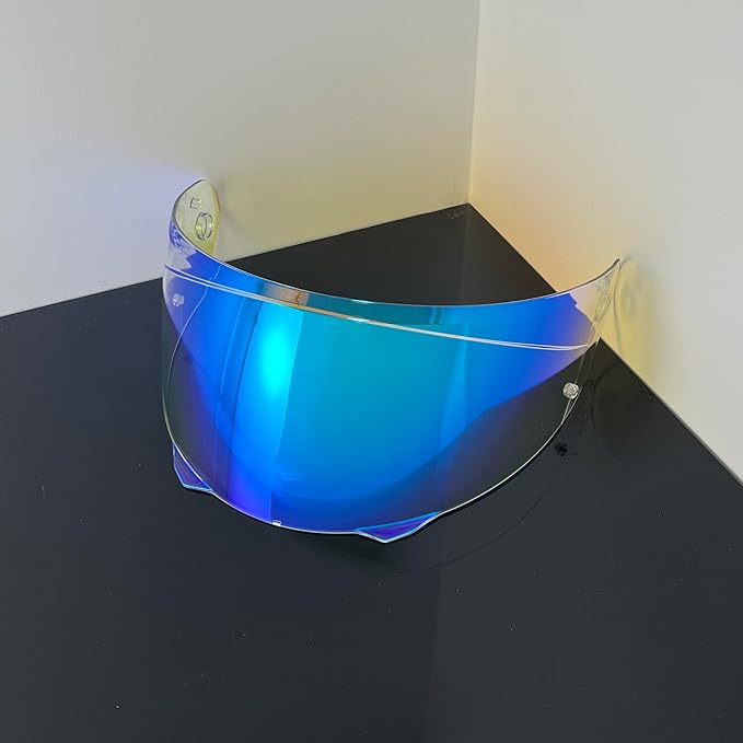 i90 Face Shield Visor Sunscreen for HJC HJ-33 i90/i91,Helmet Visor Replacement Windshield Sunshield (Revo Clear Blue-Day and Night)