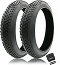 20, 24, 26 Inch Fat Bike Tires, 3.0/4.0 Width with Inner Tubes, Puncture Proof All Terrain Snow Sand Off Road, E-Bike Replacement for Mountain/Commuter/Beach Cruiser