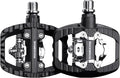 ROCKBROS Mountain Bike Pedals MTB Pedals, Nylon Widened Flat Pedal with Non-Slip Nails, Sealed Bearing Clipless Pedal Compatible with SPD, Universal 9/16" for Road Bike, MTB