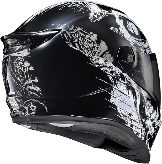 ScorpionEXO Covert FX Full Face Adult Motorcycle Helmet Street Fighter Style - Bluetooth Ready Speaker Pockets DOT ECE Caiman (Gloss Black - X-Large)
