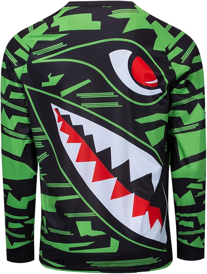 PSPORT Men's Motocross Jersey Long Sleeve Motocross Shirt Men Mountain Dirt Bike Jersey Downhill Riding Racing Clothing Tops