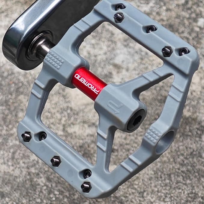 Bicycle Pedals for Mountain/Road/Folding/Touring Bikes - Nylon Body with Aluminum Alloy Sleeve, Chrome-Molybdenum Steel Axle, 3 Sealed Bearings, 9/16" Standard Thread