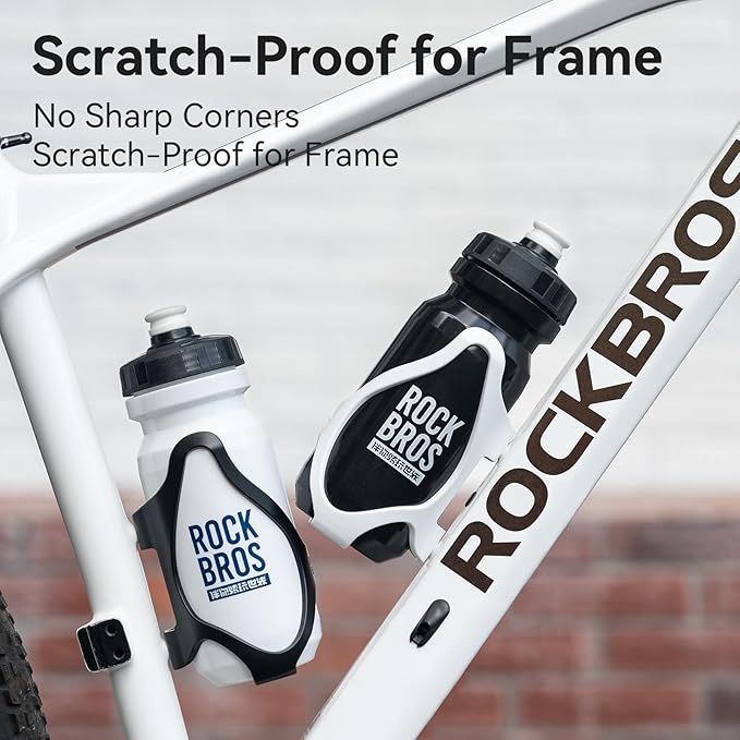 ROCKBROS Bike Water Bottle Holder,Lightweight Water Bottle Cage Universal Cycling for Road/Mountain/Folding Bikes,Fits 2.95 Diameter Bottles