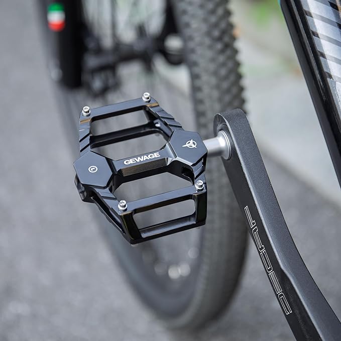 Mountain Road Bike Pedals -Bicycle Flat Pedals Aluminum 9/16" Sealed Bearing- Lightweight Platform for Road Mountain BMX MTB Bike Children's Bicycle