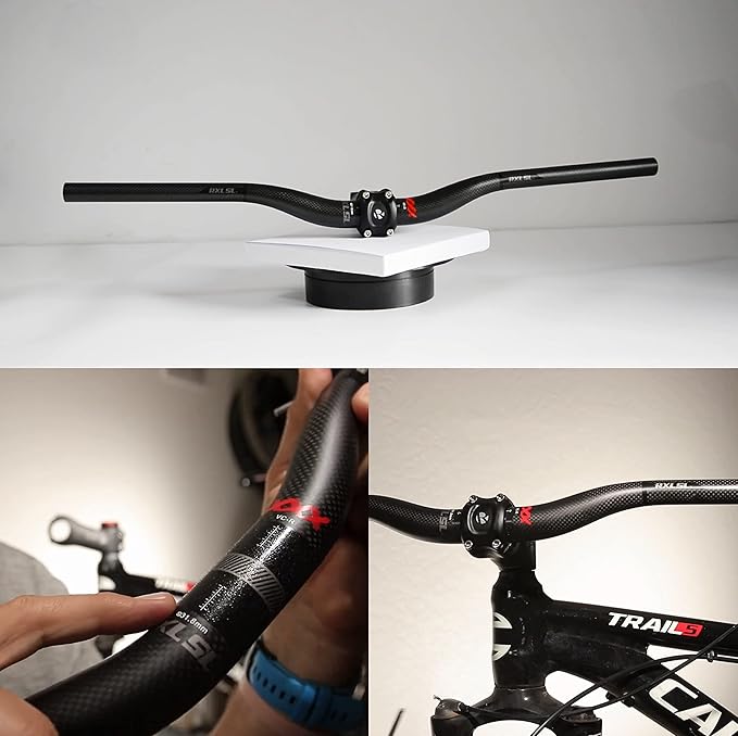 Carbon Handlebars, Mountain Bike Handlebars, Riser Bars 31.8mm 3K Matt Glossy 680mm 700mm 720mm 740mm 760mm MTB Handlebars for Mountain Bikes,Road Bike